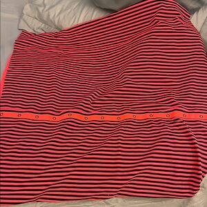 lululemon athletica Pink and Black Striped Scarf